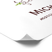 の結婚指紋ツリーポスター(Dog II) ポスター (角)