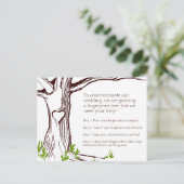 の結婚指紋ツリー指示カード ポストカード (スタンド正面)