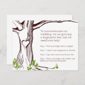 の結婚指紋ツリー指示カード ポストカード (正面/裏面)