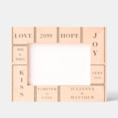 の結婚文字またカスタムは記念日 レーザー彫刻フレーム (正面)