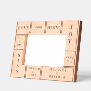 の結婚文字またカスタムは記念日 レーザー彫刻フレーム