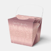 の結婚文字カスタムの好意ボックスバラ金ゴールドグリッター フェイバーボックス (正面サイド)