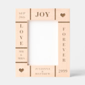 の結婚文字カスタムVert 5x7 レーザー彫刻フレーム (正面)