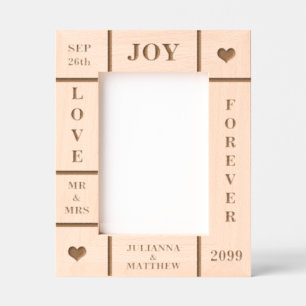 の結婚文字カスタムVert 5x7 レーザー彫刻フレーム