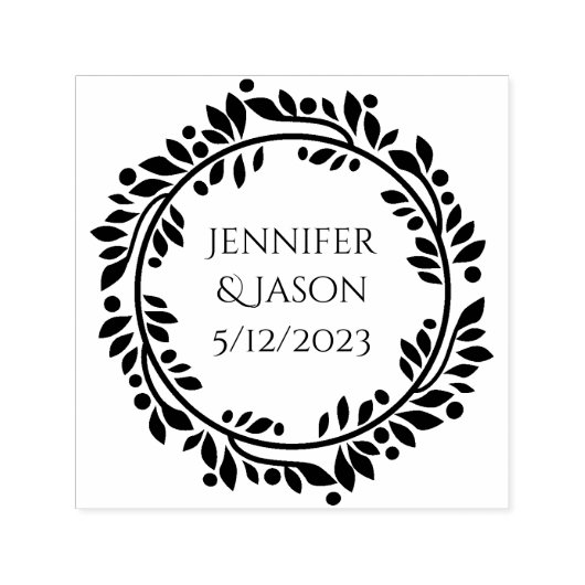 の結婚文字自己インク印付きリース セルフインキングスタンプ (デザイン)