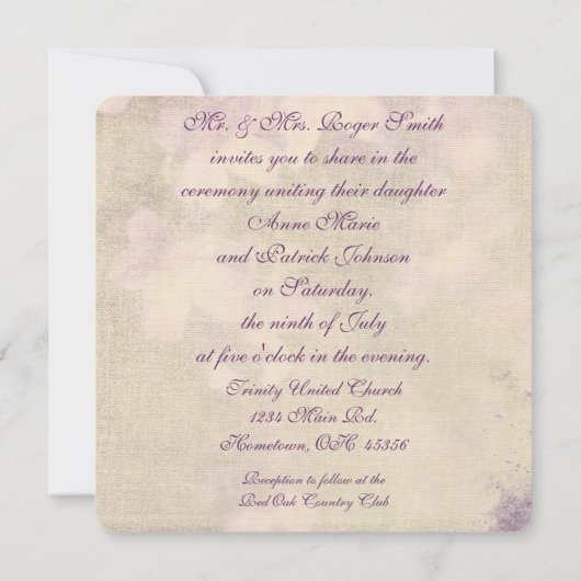 の結婚文房具 招待状 (裏面)