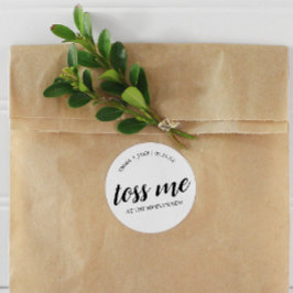 の結婚新しいトスステッカーの名前と日付 ラウンドシール