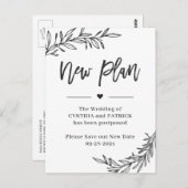 の結婚新しい計救画新日延期 ポストカード (正面/裏面)