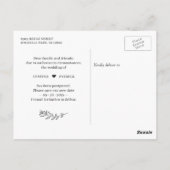 の結婚新しい計救画新日延期 ポストカード (裏面)