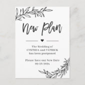 の結婚新しい計救画新日延期 ポストカード (正面)