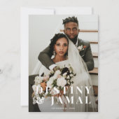 の結婚新婚カップルの写真 ノートカード (正面)