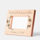 の結婚新婚記念フローラ花 レーザー彫刻フレーム (左)