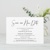 の結婚新救期の延期ミニマル 案内状 (スタンド正面)