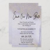 の結婚新救期間延期 招待状 (正面/裏面)