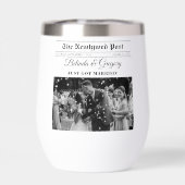 の結婚新聞おもしろい白黒フォトズ結婚 (背面)