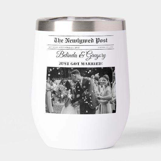 の結婚新聞おもしろい白黒フォトズ結婚 (背面)