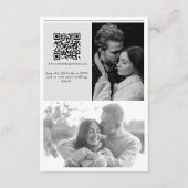 の結婚新聞おもしろい白黒フォトズ結婚 エンクロージャーカード (裏面)