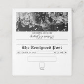 の結婚新聞おもしろい白黒フォトズ結婚 プレイスカード (外部開封)