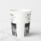 の結婚新聞おもしろい白黒フォトズ結婚 紙コップ (右)