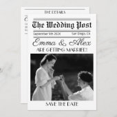 の結婚新聞招待状 招待状 (正面/裏面)