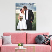の結婚新郎新婦の写真が後を追う キャンバスプリント (インサイチュ (リビング))
