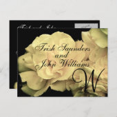 の結婚新郎新婦の名前の発表 案内ポストカード (正面/裏面)