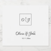 の結婚新郎新婦の名前 リキュールボトルラベル (シングルラベル)