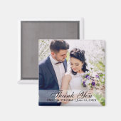 の結婚新郎新婦フォトマグネットS W マグネット (正面/裏面)