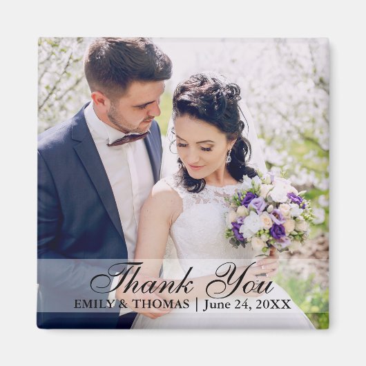 の結婚新郎新婦フォトマグネットS W マグネット (正面)