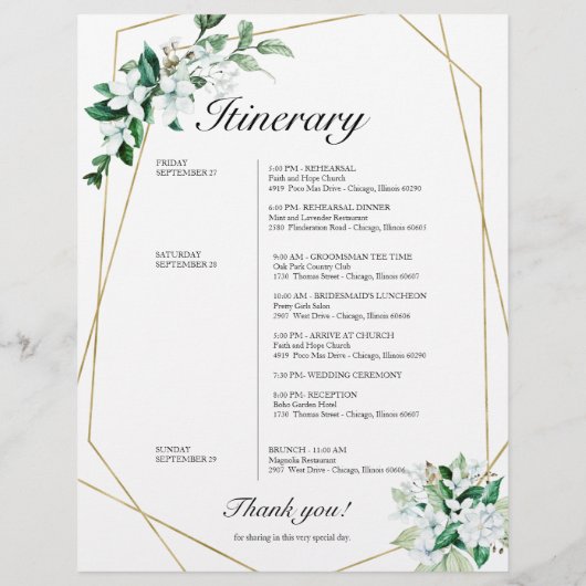 の結婚旅程の幾何学的フローラ緑 (裏面)