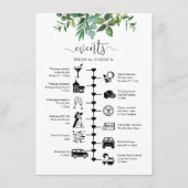 の結婚旅程の緑図解入りの、写真付きの園 アドバイスカード (正面)