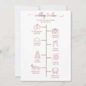 の結婚旅程アイコンシックなスクリプト結婚式 プログラム (正面)