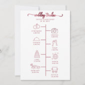 の結婚旅程アイコンシック・スクリプト結婚の歓迎 招待状 (正面)