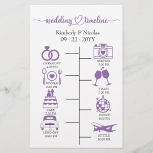 の結婚旅程アイコンChic Script結婚の駅 便箋