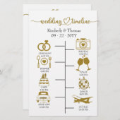 の結婚旅程アイコンChic Script結婚の駅 便箋 (正面/裏面)