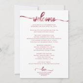 の結婚旅程カクテル – アイコ結婚ンの歓迎 招待状 (裏面)