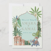 の結婚旅程カード 招待状 (正面)