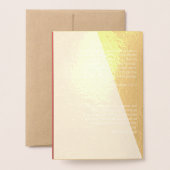 の結婚旅程💕コーラルエレガントプログラム 箔カード (裏面封筒付き)