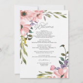 の結婚旅程 – ウェルカムレターティーバラ 招待状 (正面)