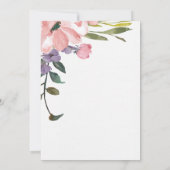 の結婚旅程 – ウェルカムレターティーバラ 招待状 (裏面)