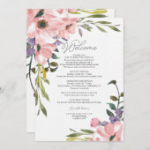 の結婚旅程 – ウェルカムレターティーバラ 招待状 (正面/裏面)