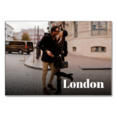 の結婚旅行先の写真と名前 テーブルナンバー (裏面)