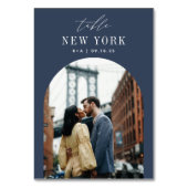 の結婚旅行先の写真と名前 テーブルナンバー (正面)