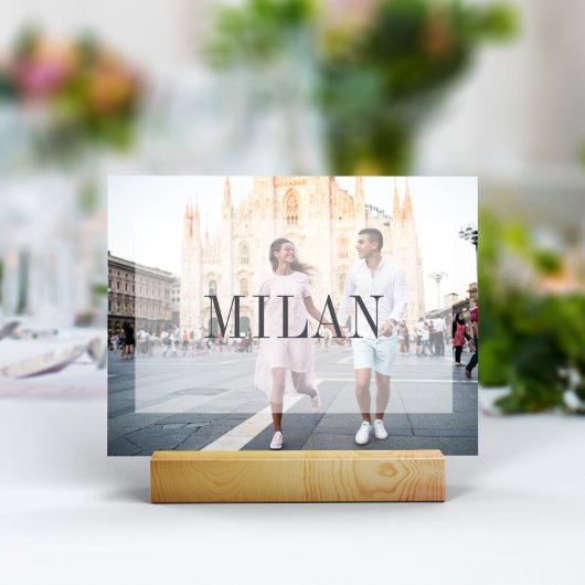 の結婚旅行先の写真と名前 テーブルナンバー