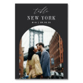 の結婚旅行先の写真と名前 テーブルナンバー (裏面)