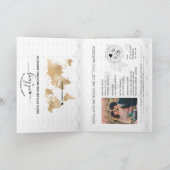 の結婚旅行先パスポートメキシコの地図 招待状 (内部)