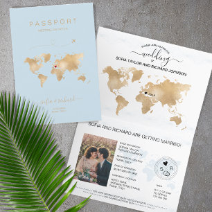 の結婚旅行先パスポートワールドマモダンップ 招待状