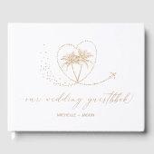 の結婚旅行先パスポート世界地図ありがとう ゲストブック (正面)