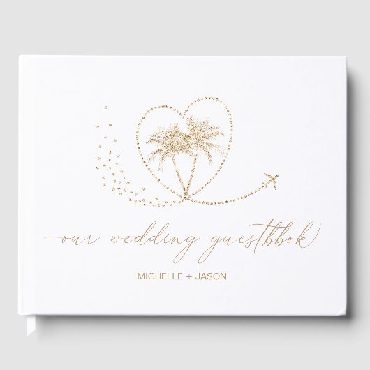 の結婚旅行先パスポート世界地図ありがとう ゲストブック (正面)