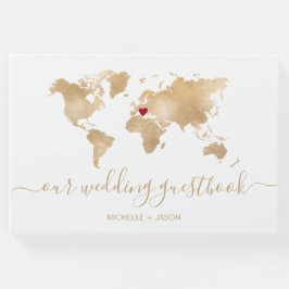 の結婚旅行先パスポート世界地図ありがとう ゲストブック